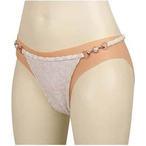 Adima Crossdresser siliconen slipjes met nep-billen, gewatteerde control slipjes in driehoeksvorm, geschikt om te plassen en in te brengen voor mannen of vrouwen cosplay,Natural,Basic