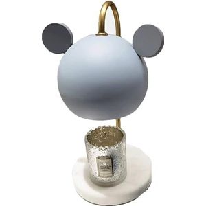 Warme kaarslamp aromatherapie lamp, romantische Mickey kaars verwarming, marmeren kaars tafellamp, dimbare warme kaars lamp (met 2 lampen), woondecoratie aromatherapie kandelaar Mickey Mouse dames