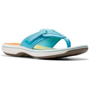 Clarks Brinkley Jazz Teenslippers voor dames, Turkoois Ombre, 42 EU