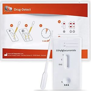 self-diagnostics alcoholtest - EtG sneltest - ethylglucuronid urinetest - 2 urinetestcassettes - hoogwaardige druppeltest voor thuisgebruik - alcoholtester zelftest