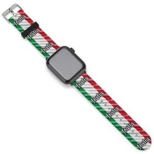 Italiaanse vlag siliconen sportbanden compatibel met IWatch zachte band vervangende polsband voor IWatch 42 mm/44 mm