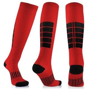 YIJIANUO 5Pcs Compressie Sokken Spataderen Sokken Voetbal Lange Buis Unisex Outdoor Sport Verpleging Kousen Voor Mannen Vrouwen Dij Golf, Rood, L/XL