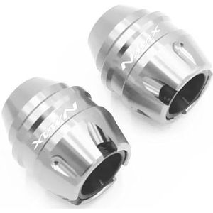 Motorfietsmodificatie Accessoires Motorfiets Accessoires Vooras En Voorvork Anti-collision Slider Wieldop Voor NMAX155 XMAX300 XMAX250(Zilver,A)