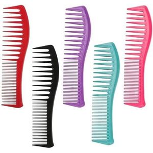 Duurzame fijne tand en brede tanden haarborstel kammen hars antistatische kam kapperskam voor vrouwen meisje styling kammen (roze)