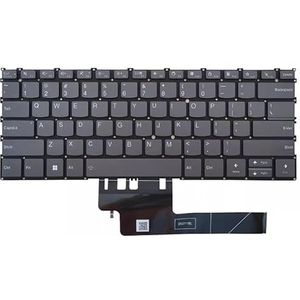 Grijs verlicht toetsenbord voor Lenovo Yoga Slim 7 Carbon 13IAP7 82U9 82V4 (VS)