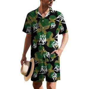 It's In My DNA Jamaican Pride Hawaiiaanse pak voor heren, set van 2 stuks, strandoutfit, shirt en korte broek, bijpassende set