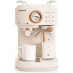 CREATE - Espressomachine - 20bar halfautomatische - Met melkreservoir - Gebroken wit - THERA MATT PRO