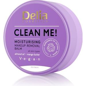 Delia Cosmetics – Clean Me – gezichts- en oogmake-up remover-lotion – alle huidtypes – amandelolie, cacaoboter, mangoboter – reinigt, hydrateert – veganistische cosmetica – 40 g