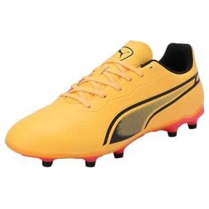 PUMA Unisex's King Match Fg/Ag Voetbalschoen, Sun Stream PUMA Black Sunset Glow, 45 EU