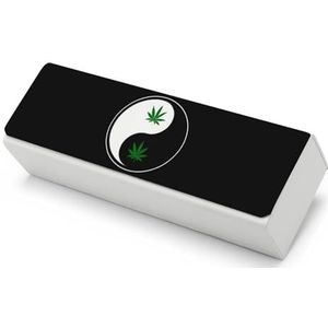 Weed Yin En Yang Gedrukt Brillen Case Hard Shell Bril Bescherming Clamshell Case Unisex Draagbare Brildoos