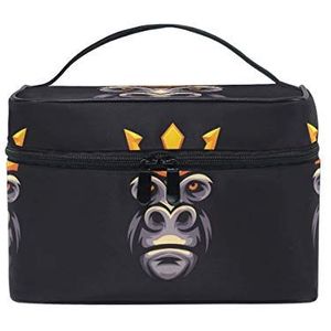 King Orangoetan Monkey Cosmetische Tas Organizer Rits Make-up Tassen Pouch Toilettas voor Meisje Vrouwen