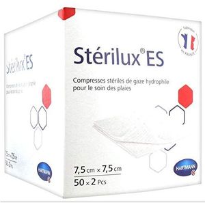 Sterilux ES compresses gaze stériles 7,5cm x 7,5cm