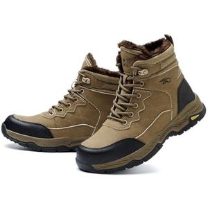 Smash and Puncture Resistant Labor Protection Shoes, High-Top Winter Warm Safety Boots, Waterproof Comfortable Industrial Work Safety Shoes, Anti-Slip Wilderness Adventure Survival Sneakers (Color :