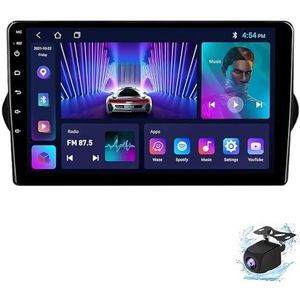 Android 14.0 2 Din Autoradio 9"" Touchscreen Auto Stereo voor Fiat Egea 2015-2018 met Draadloze Carplay Android Auto GPS navigatie AHD Omgekeerd beeld Stuurwielbediening(P5(6G+128G))