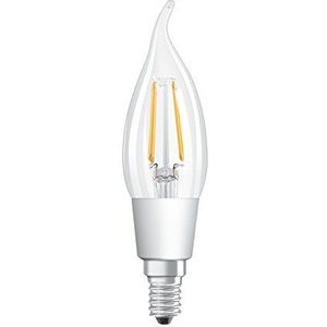 Osram LED Star+ GlowDim Classic BA lamp, in kaarsvorm met E14-fitting, vervangt 40 watt, filamentstijl helder, warmwit - 2700 Kelvin tot 2000 Kelvin, verpakking van 6 stuks