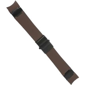 dayeer Sports Man silicagel horlogeband voor Ulysse armband voor Nardin DIVER waterdichte horlogeband rubberen band (Color : Brown black, Size : 22mm)