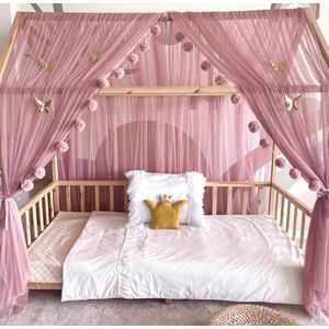 Baby Fancyroom - Huisbed - Oudroze - Hemel - 380 cm