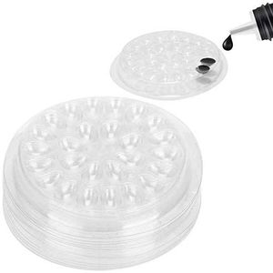 50 stks/set Valse Wimper Lijm Houder, Plastic Lijm Seal Bloemvorm Lijm Pad Voor Wimper Extension Valse Wimper Lijm Houder Met 27 Wells Makeup Tools