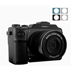 Videocamera, Dual Lens 48MP Retro Digitale Camera for Fotografie Autofocus Vintage Camcorder 18X 4K Fotografische Video Camera DIY Schelpen(With 128G TF Card,With 4 Shells)