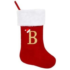 MAKOMAKI Geborduurd monogram kerstkous, kerstsok vakantie familie voor open haard feestdecoratie (grijs)