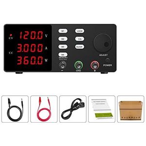 Tafelvoeding van laboratoriumkwaliteit, 120V 3A Switching Lab Dc Verstelbare Voeding 4 Digitale Gereglementeerde Usb Diy 5V Ogen Beschermen Laboratorium precisie Bench Bron Eenvoudig in te stellen en