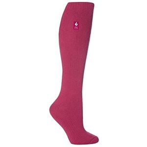 HEAT HOLDERS - Mens & Womens knie hoge thermische sokken | Extra dikke warme sokken met pluizige geïsoleerde binnenkant voor de winter | Ideale sokken voor outdoor laarzen, Framboos, 37-42 EU