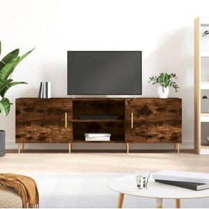 AUUIJKJF Entertainmentcentra en tv-standaards TV-meubel Gerookt Eiken 150x30x50 cm Engineered Houten Meubels