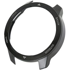 Smart Watch-beschermhoes, TPU Safe Precise Watch Bumper Case Mode Flexibel Hardlopen voor Kantoor (Witte Letter Op Zwart)