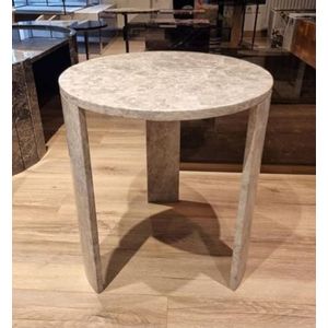 Casa Padrino luxury side table gray Ø 54.5 x H. 56 cm - Round marble table - Living room furniture - Luxury Collection