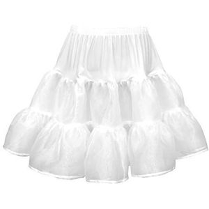 BlackButterfly Kinderen Organza Petticoat Rok (Wit, 5-6 jaar)