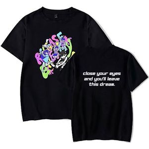 Omori Tee Mannen Vrouwen Mode T-shirt Jongens Meisjes Cool Gaming Korte Mouw Shirt Zomer Kleding, Zwart, M