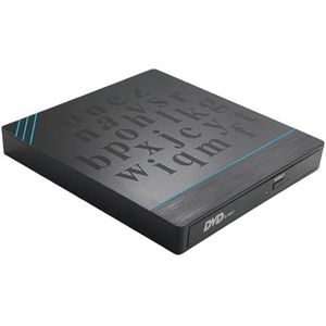 7 In 1 USB3.0 TypeC Slanke Externe DVD RW CD-brander Brander Reader Speler Optische Schijven For Laptop PC DVD-brander Heldere Beeldkwaliteit Stabiele Audio(Black A)