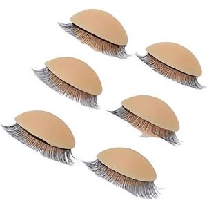 Vervangende Oogleden, Dubbellaagse Simulatie 3 Paar Vervangende Oogleden voor Wimpertraining (huidskleur)