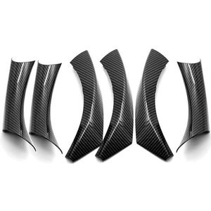 6 Stks Auto Styling Interieur Deurklink Panel Cover Voor B&MW 3 Serie E90 E91 316 318 320 325 328i 330 335 2005-2012(RHD Black-a)
