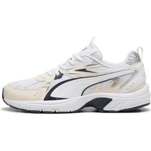 PUMA Dames Milenio Tech Sneakers, Puma Witte Rosebay PUMA Zilver Club Navy, 42.5 EU