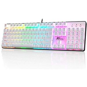 RK ROYAL KLUDGE RK920 Mechanisch Toetsenbord in Volledige Grootte - Gaming Met Regenboogverlichting, 104 Toetsen en Nummerblok, Tactiele Bruine Schakelaar
