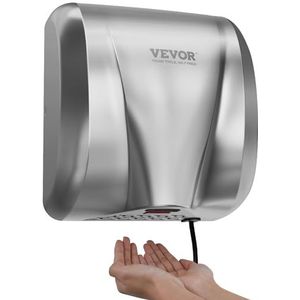 VEVOR Handdroger, 1300 W, elektrische handdroger, 7-10 seconden droogtijd, commerciële wandhanddroger, handföhn met HEPA-filter, 99,97% filtratie-efficiëntie, luchthanddroger, keuken, badkamer, toilet