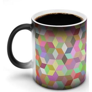Kleurrijke Mozaïek Koffie Mok Gepersonaliseerde Kleur Veranderende Mok Warmtegevoelige Koffie Thee Cup voor Vrouwen