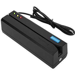 Kaartlezer, magneetstripschrijver Zwart voor/ISO/ANSI voor DIN-norm