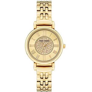 Anne Klein Armband horloge voor dames, Goud/Kristallen, AK/3872CHGB