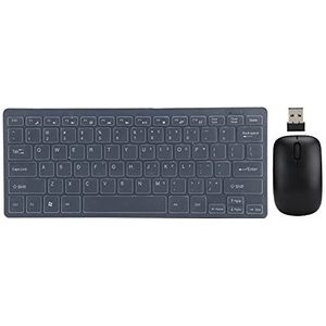 Draadloos Toetsenbord en Muiscombinatie voor 2.4G Draadloos Lange Batterijduur, voor Windows/Android/ios(zwart)