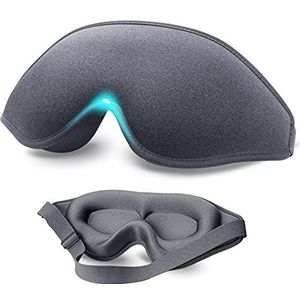 AUPHIL Oogmasker om te slapen, AUPHIL 3D Voorgevormde Oogbedekking Blinddoek Slaapmasker, Comfort Slaapmaskers voor Vrouwen Mannen Zijslaper 100% Lichtblokkering, Zacht Ademend Slaap Oogmasker voor