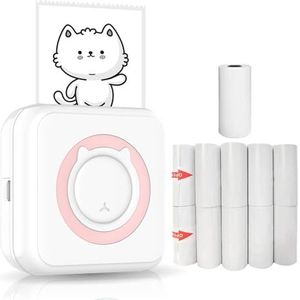 Draagbare Thermische Printer 58 Mm Mini-fotoprinter Pocket Thermische Labelprinter Draadloze BT For Thuiskantoorstudie Helder Afdrukken(P-10 Stickers)