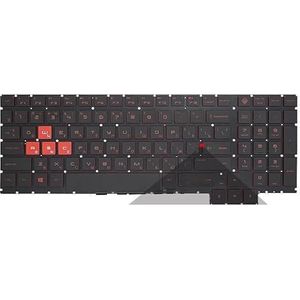 Engels voor HP 15-CE 15-CE006TX 007TX 008TX 020CA 004TX 006TX 001TX 000 019NA 025TX US laptoptoetsenbord met achtergrondverlichting(RU Red Word Backligh)