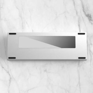 G65 Aluminium CNC-behuizing compatibel met 65 procent toetsenbord, compatibel met Rapid Trigger DIY toetsenbordbehuizing (zilverwit)