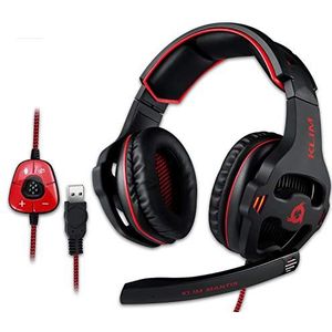 KLIM Mantis Gaming -headset - USB | Headset met microfoon voor PC, PS4, PS5, Nintendo Switch, Mac + 7.1 Surround Sound Ruis Noise Annuling Gaming Hoofdtelefoon - PS5 -headset | Nieuw