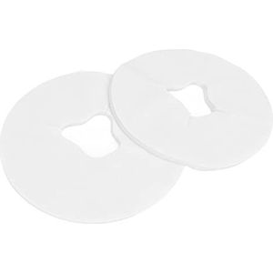 100 Stks Wegwerp Gezichtssteun Massage Cover, Massage Tafel Gezichtsgat Covers Gezicht Cradle Covers Zachte Niet-klevende Head Cradle Covers, Hoofdsteun Covers voor Massage Tafels & Massage(wit)