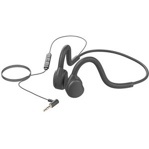 GZCRDZ Open luchthoofdtelefoon met 3,5 mm kabel, hoofdtelefoon met geïntegreerde microfoon en zweetremmende sport-hoofdtelefoon