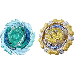 Hasbro Beyblade Beyblade Burst QuadDrive Magma Roktavor R7- en Gilded Balderov B7-draaitollen, duopack - Gevechtstollen, speelgoed,Multi kleuren