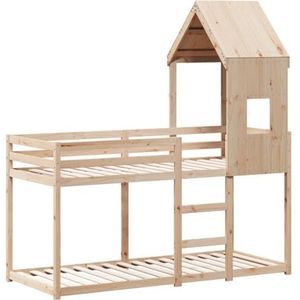 vidaXL Kinderbedhuis massief grenenhout 90x200 cm